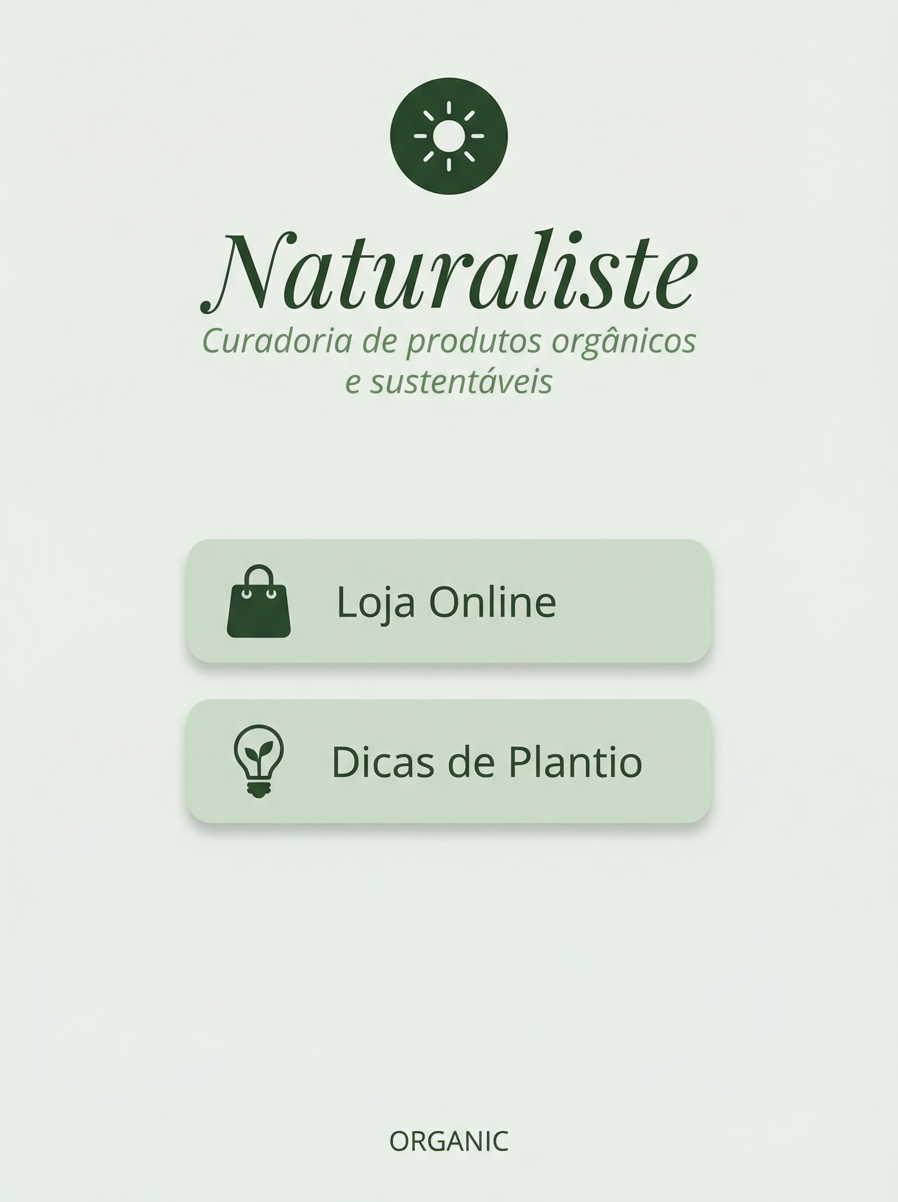 Organic theme — natural green link-in-bio template for sustainable brands